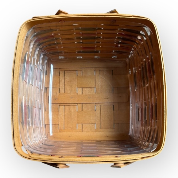 Longaberger 1998 12" x 12" Cake Basket W/ Protector & Wooden Lid - Picture 7 of 15